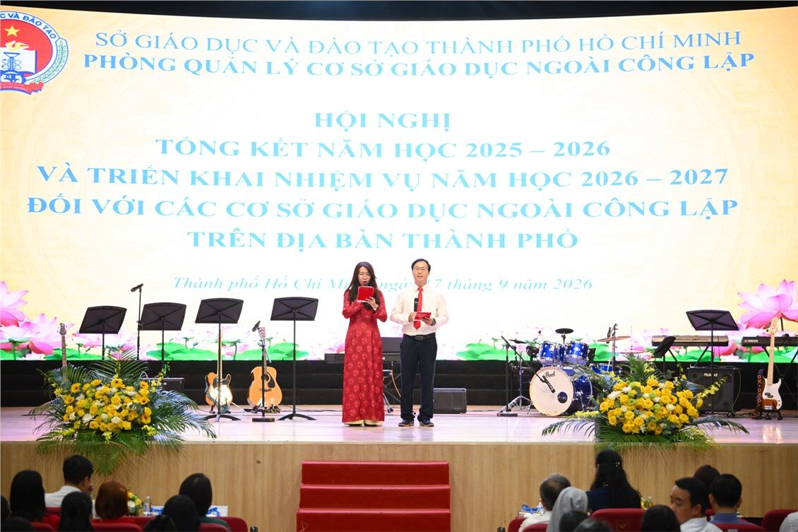 Hội nghị Tổng kết năm học 2025–2026 và triển khai nhiệm vụ năm học 2026–2027 đối với các cơ sở giáo dục ngoài công lập trên địa bàn Thành phố