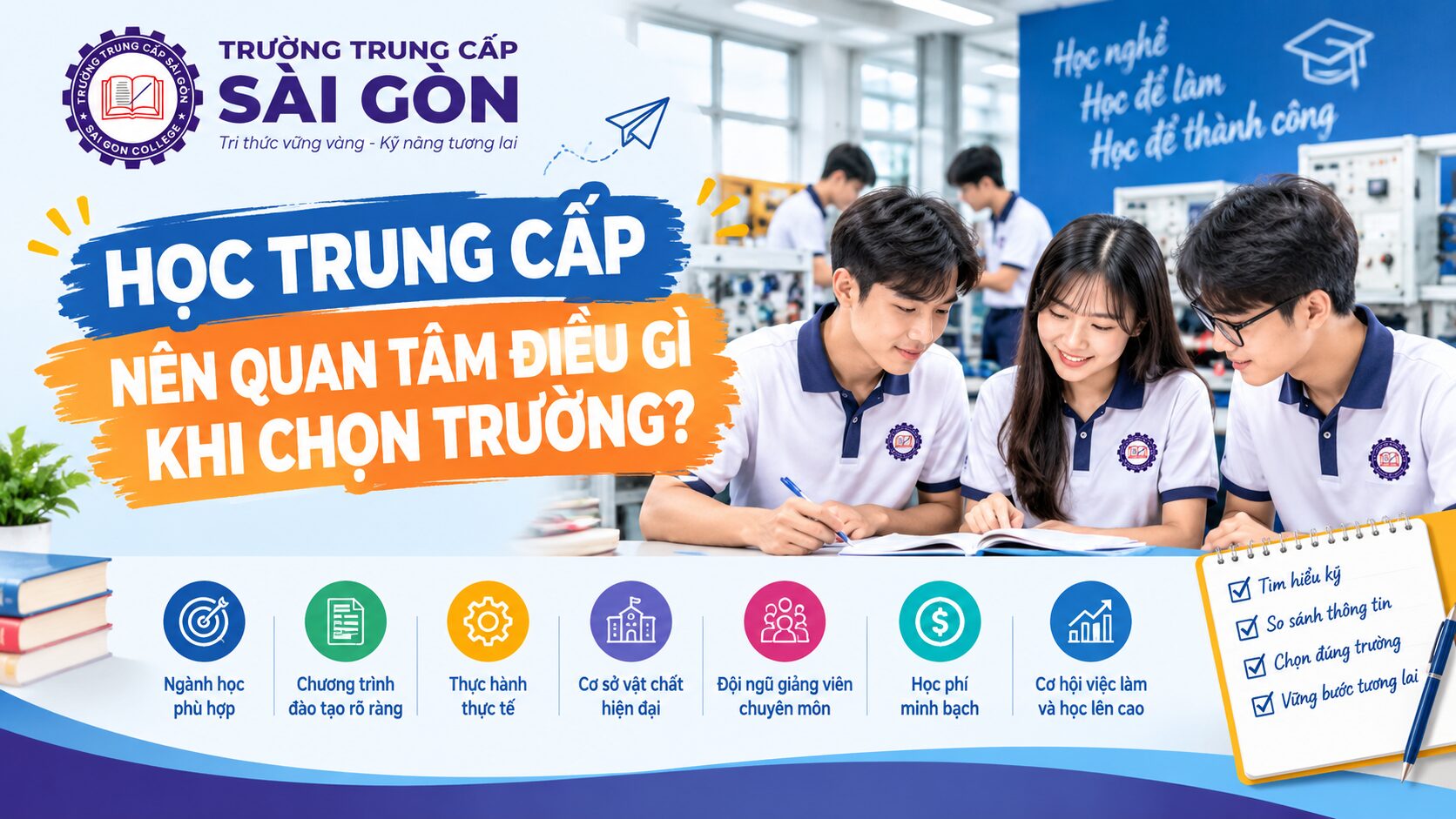 HỌC TRUNG CẤP NÊN QUAN TÂM ĐIỀU GÌ KHI CHỌN TRƯỜNG