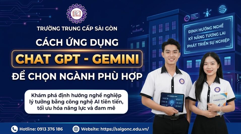ứng dụng chat gpt gemini chọ ngành học