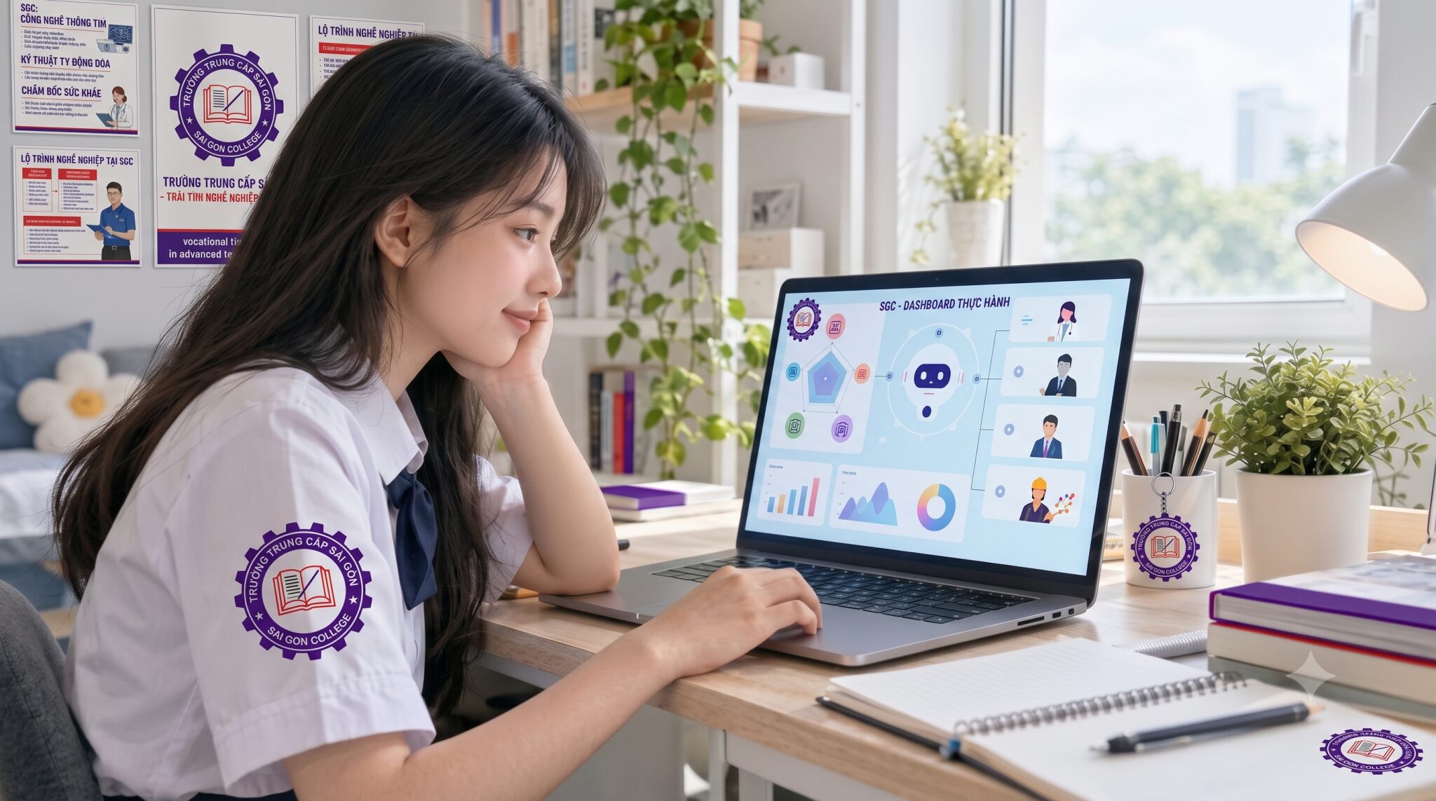 ứng dụng chat gpt gemini chọn ngành học