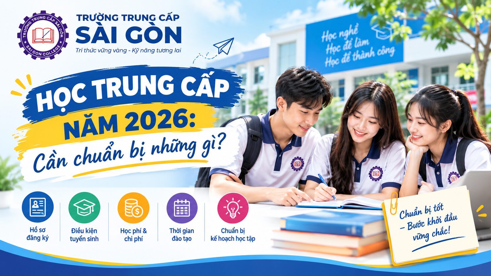 Học Trung cấp năm 2026 cần chuẩn bị những gì