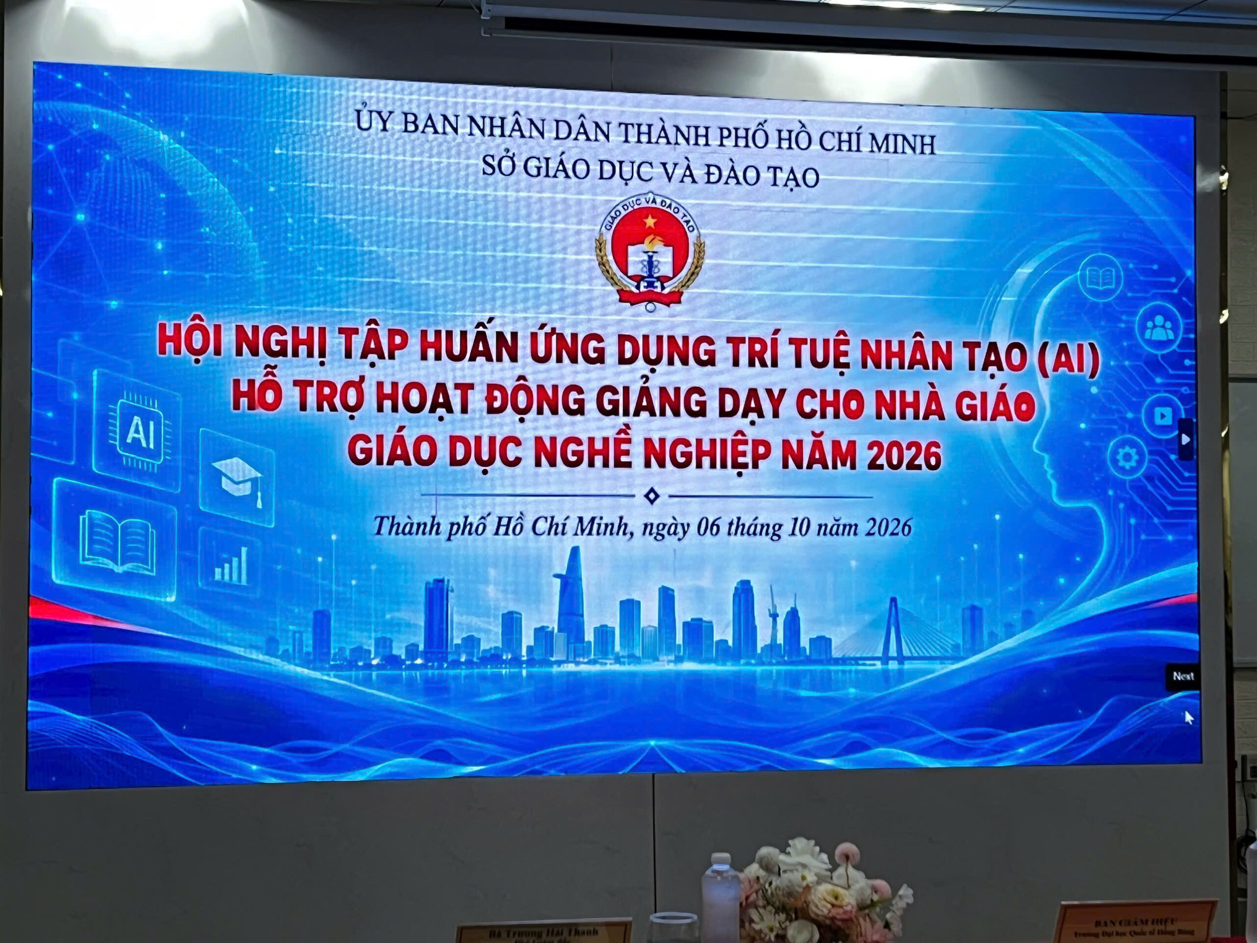 Hội nghị tập huấn ứng dụng trí tuệ nhân tạo (AI) hỗ trợ hoạt động giảng dạy cho nhà giáo giáo dục nghề nghiệp năm 2026.